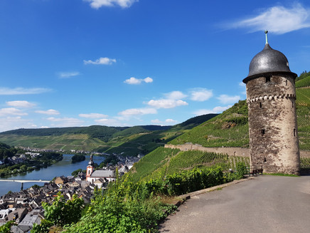 View from the Round Tower onto Zell (Mosel)